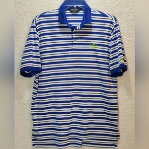 Polo by Ralph Lauren Blue and White Striped Polo Size M
